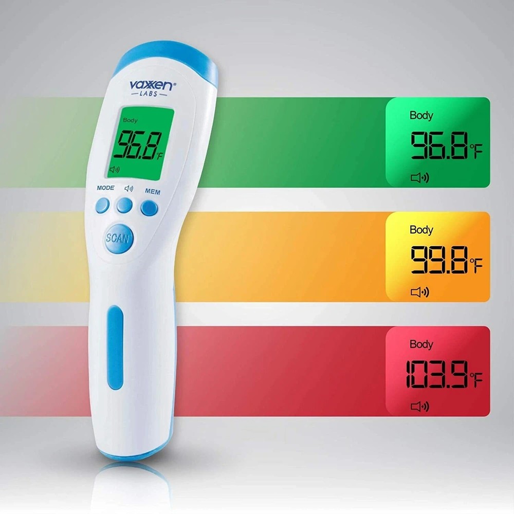 VAXXEN LABS NO TOUCH INFRARED FOREHEAD THERMOMETER