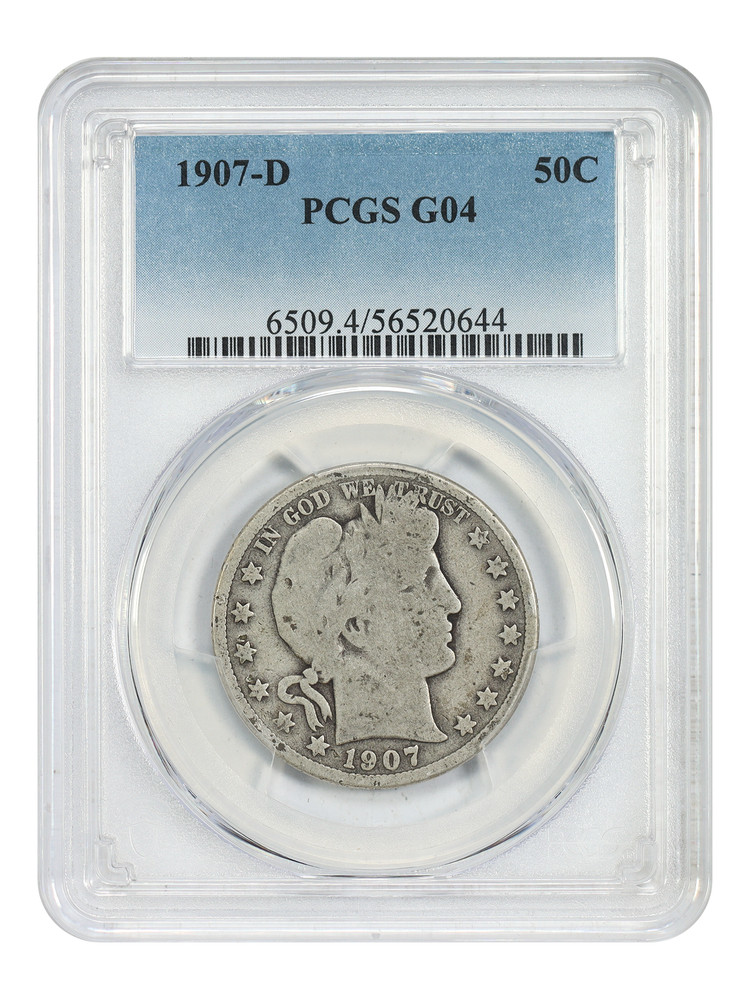 1907-D 50C PCGS Good 04 - Barber Half Dollar
