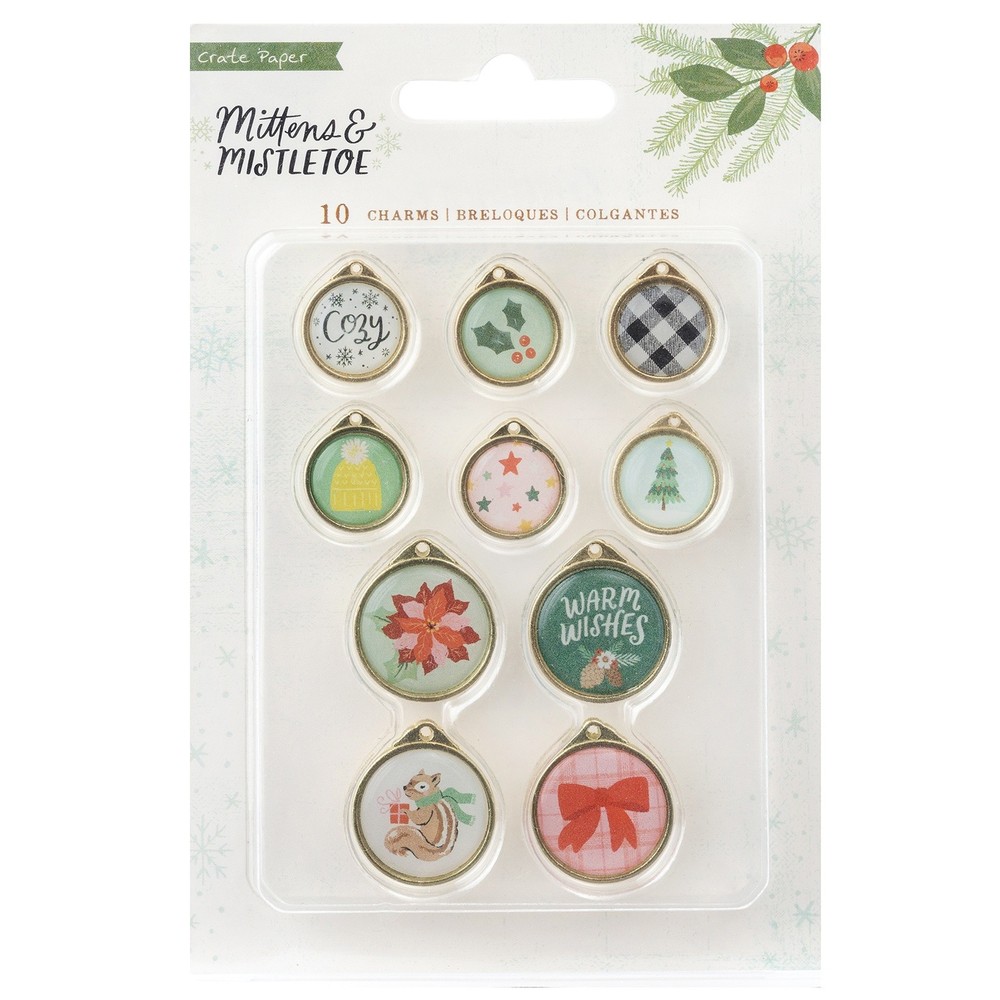 Mittens & Mistletoe Epoxy Charms 10/Pkg-