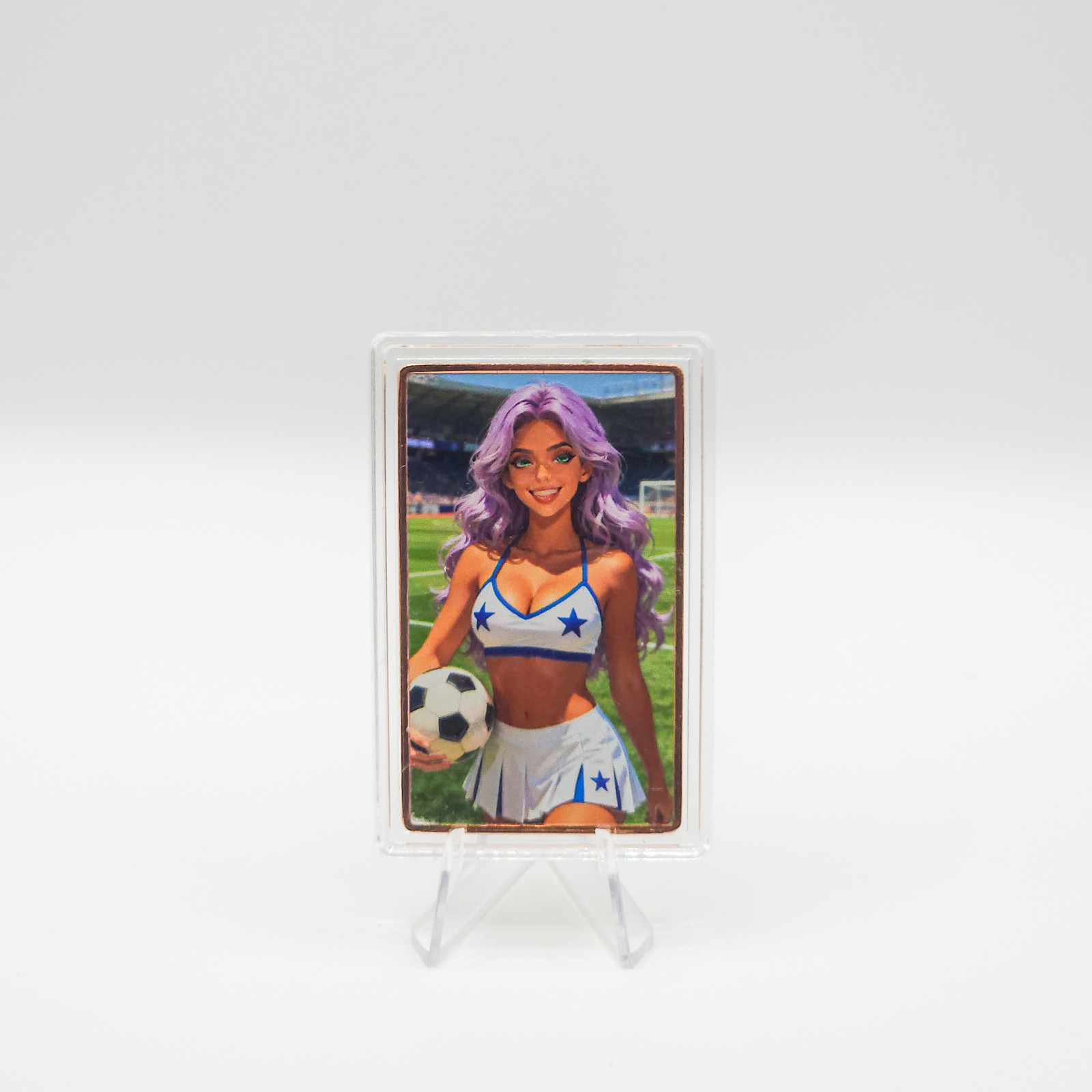 Stadium Siren Pin Up Copper Art Bar 1 oz .999 Collectible Limited 50 Veil & Vice