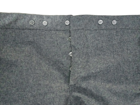 Light Grey Wool Trouser With 1.5 Inch Yellow Strip