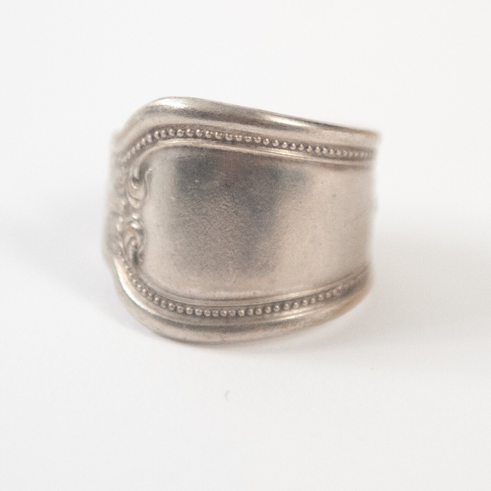 Handmade 2000s Y2K Silver Tone Spoon Ring Size 8