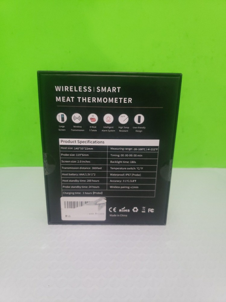 Digital Wireless Meat Thermometer Open Box