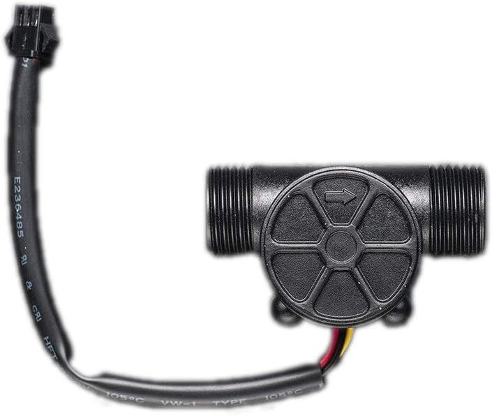 Liquid Water Flow Meter Sensor with Hall Effect Pulse Output – 1/2" NPT Thread