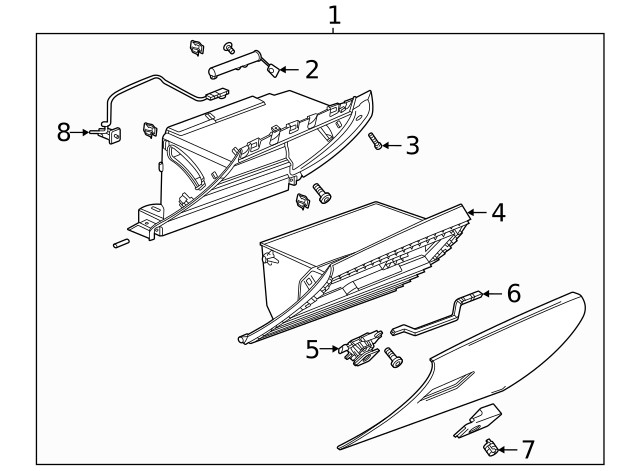 Genuine GM Glove Box Assembly 84757002
