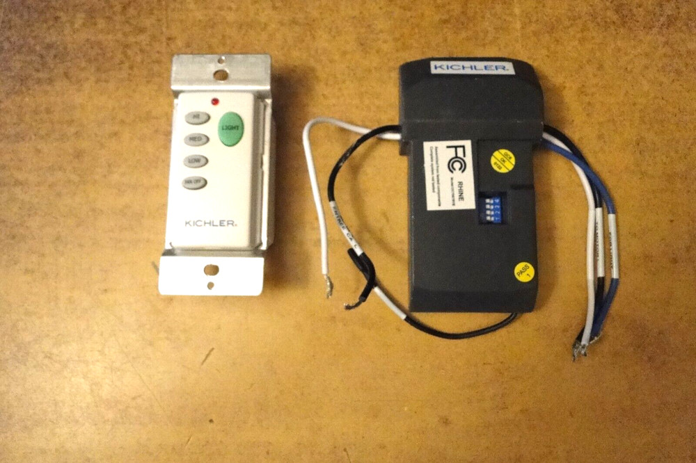 Kichler Wired Ceiling Fan Remote Control, complete set=up