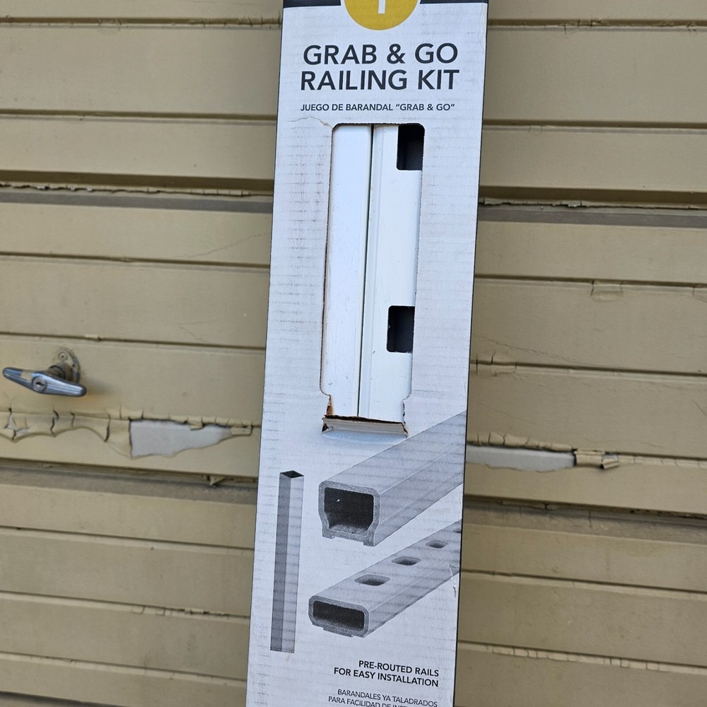 NIB: Nice 6' long White Composite Deck RAILING KIT (Posts Not Included)