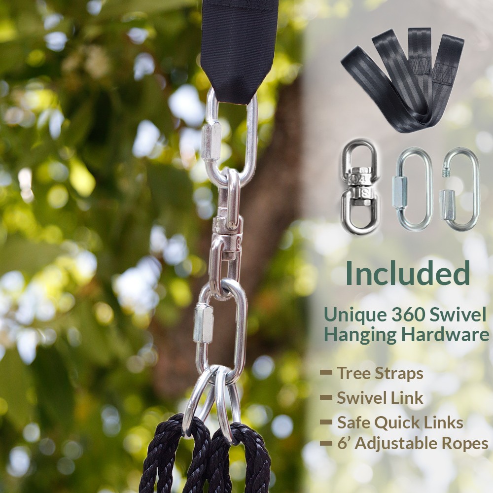 Clevr 40" Outdoor Saucer Kids Tree Tire Swing, Camo