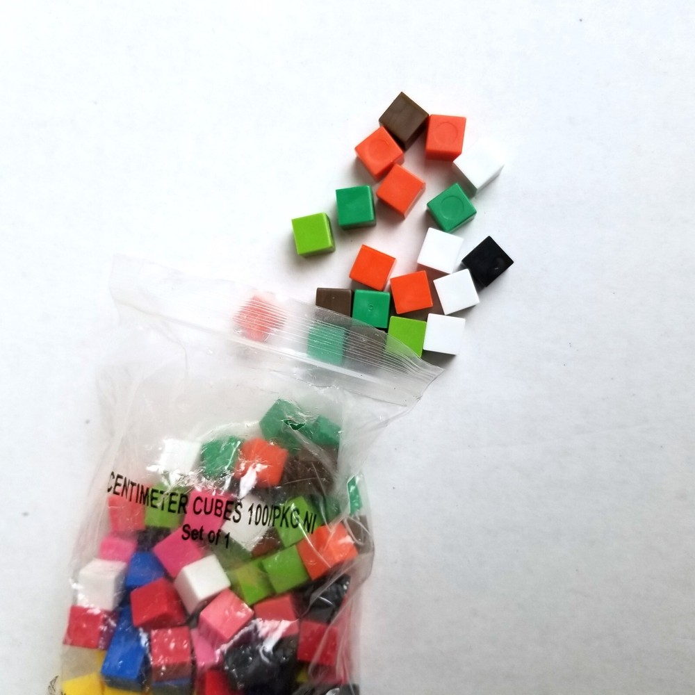 Math Centimeter Cubes 1000pc Learning Manipulatives Homeschool STEM Colors Count