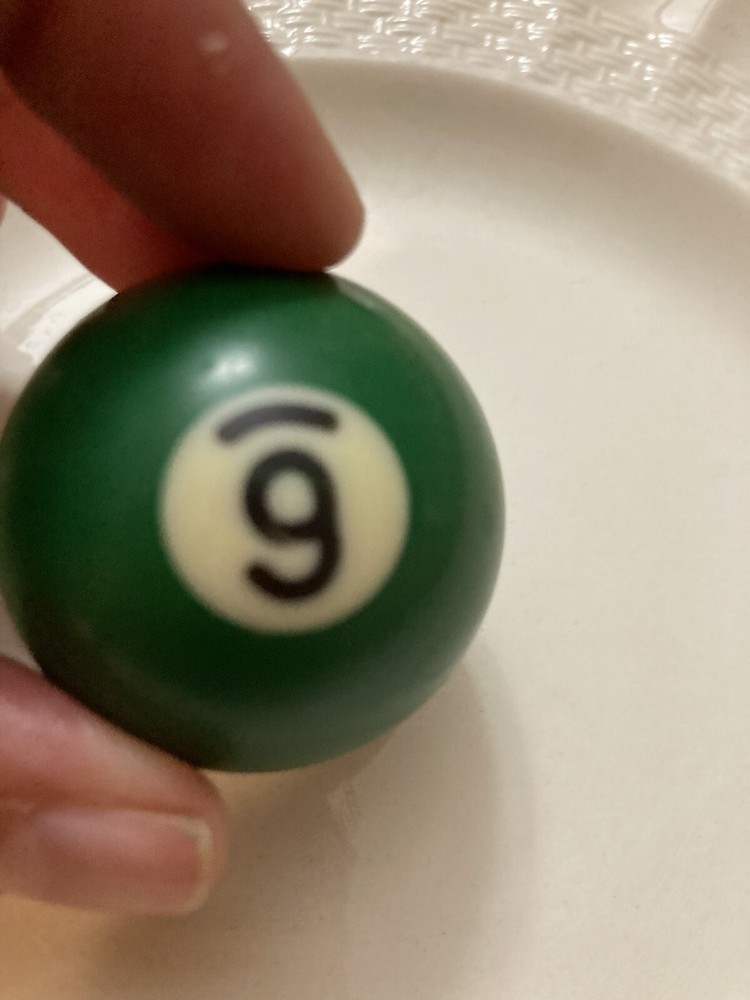 Mini Pool Ball #6 Green Solid 1.5" Diameter Miniature Billiard Replacement Vtg