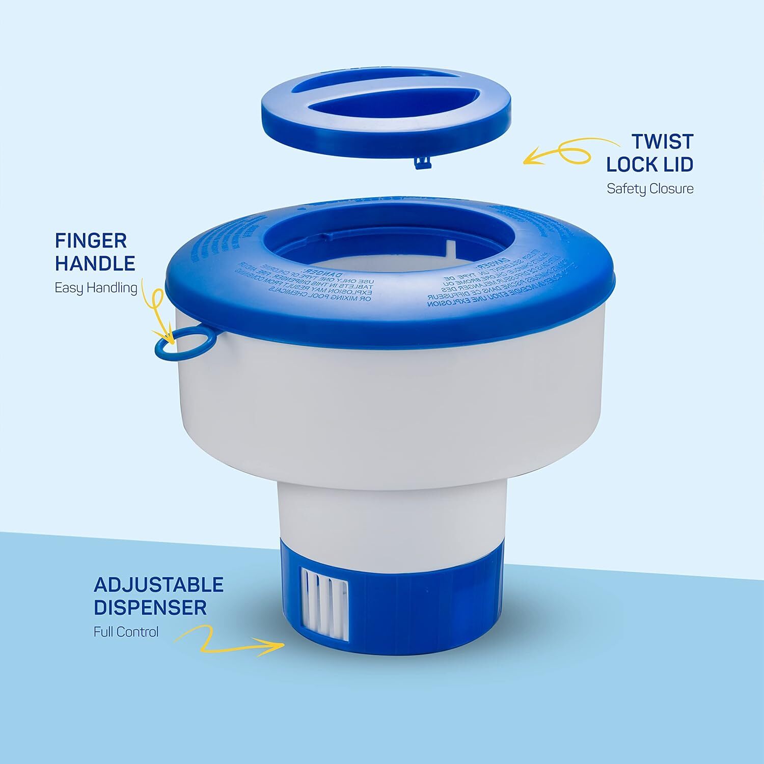 Heavy Duty 7" Pool Floating Chemical Dispenser Floater for 3" Chlorine Tablets
