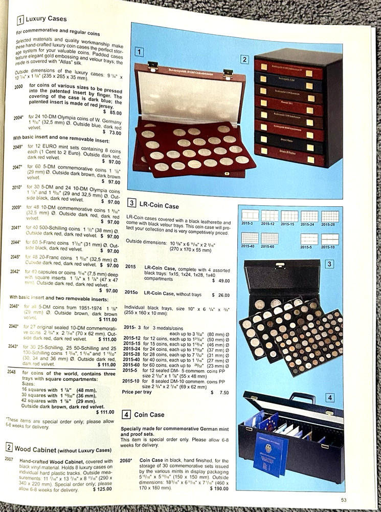 VINTAGE 2002 / 2003 LINDNER STAMP SUPPLIES & ACCESSORIES CATALOG - 60 PAGES