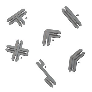 Battle Systems Plastic Terrain Clips - Grey