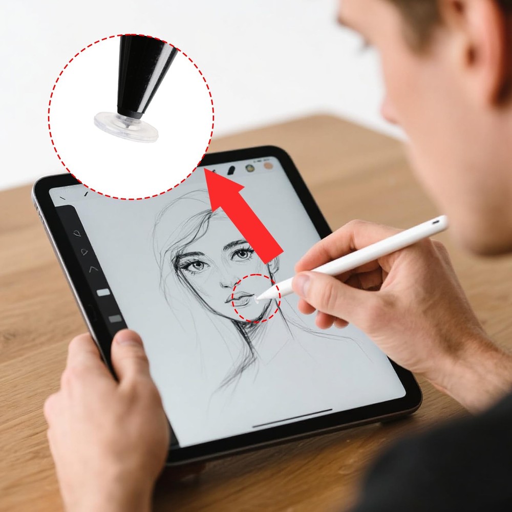 24pcs Stylus Pen Replacement Tips Only, High-Precision silver, black