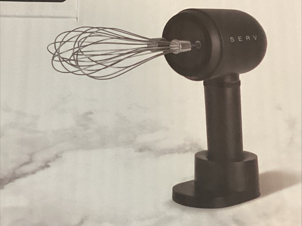 SERV appetite Rechargeable Hand Mixer W/ Docking Stand , & 2 Whisks , New
