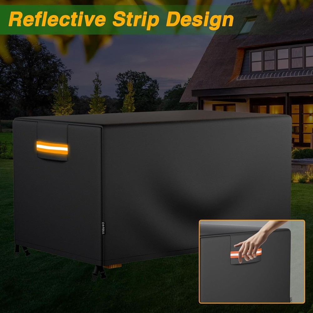 Heavy Duty 420D Rectangular Gas Fire Pit Table Cover for 52*34*24 In