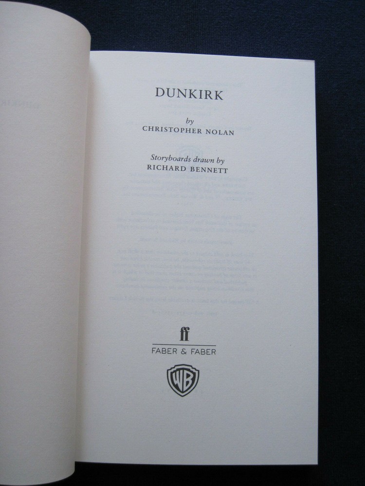 DUNKIRK Script by CHRISTOPHER NOLAN - MOVIE TIE-IN EDITION The Complete Script