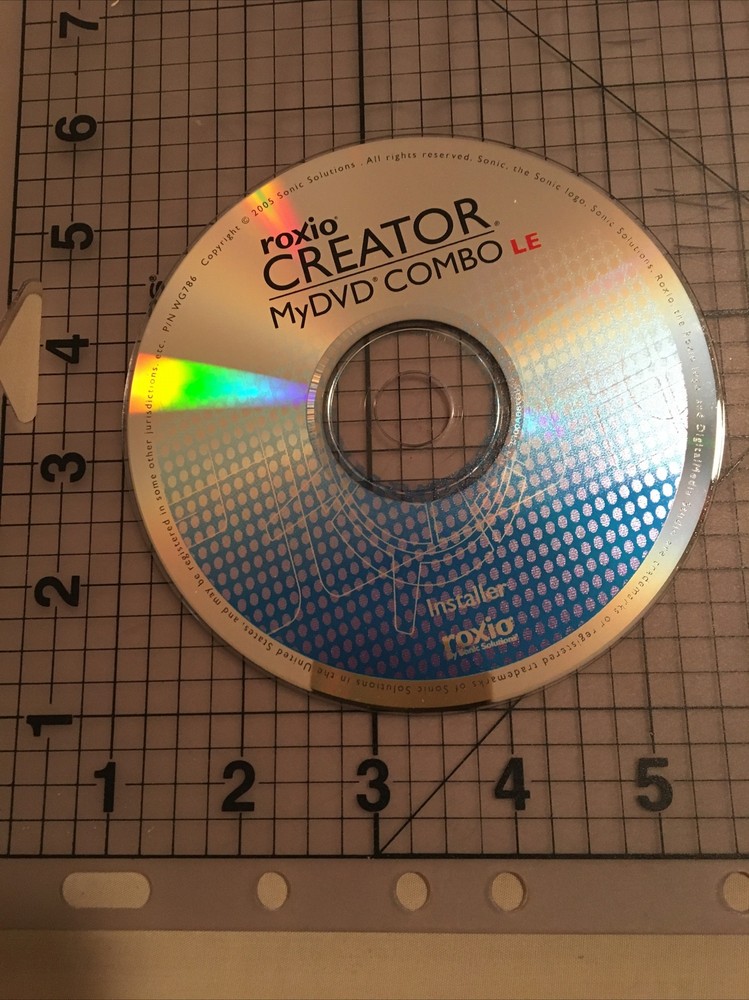 Roxio CREATOR MyDVD Combo LE - installer software disk, 2005 by Sonic Solutions