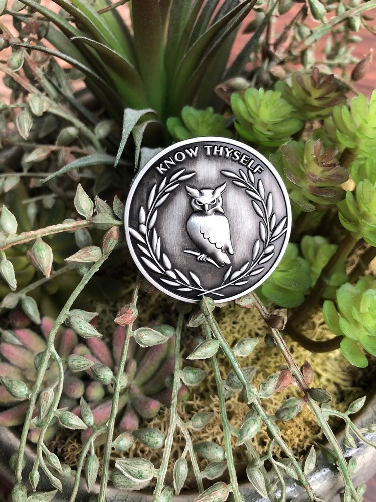 Socrates Coin - Know Thyself- Wisdom - Athena