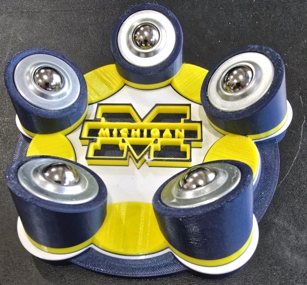Bowling Ball Spinner - Custom - Michigan Wolverines