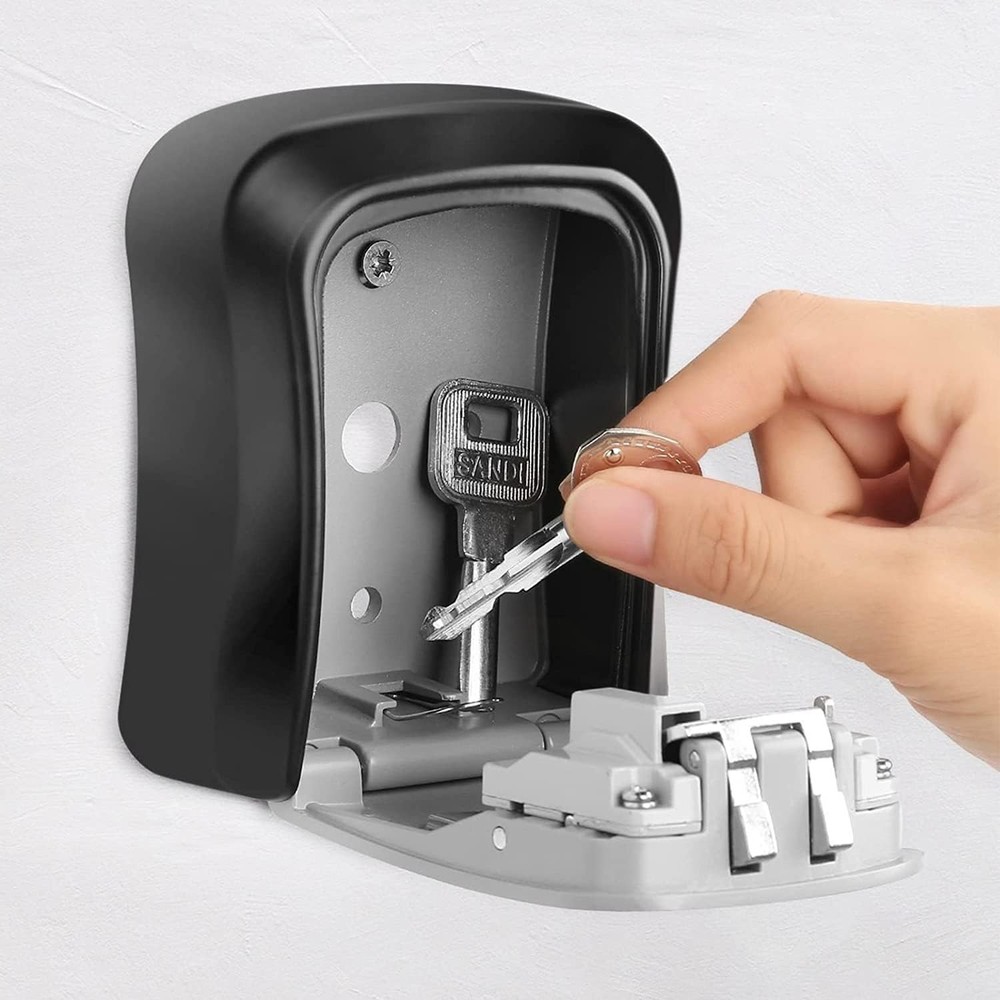 TTRWIN Key Lock Box, Resettable 4 Digit Combination Spare 1 Pack, Gray-116