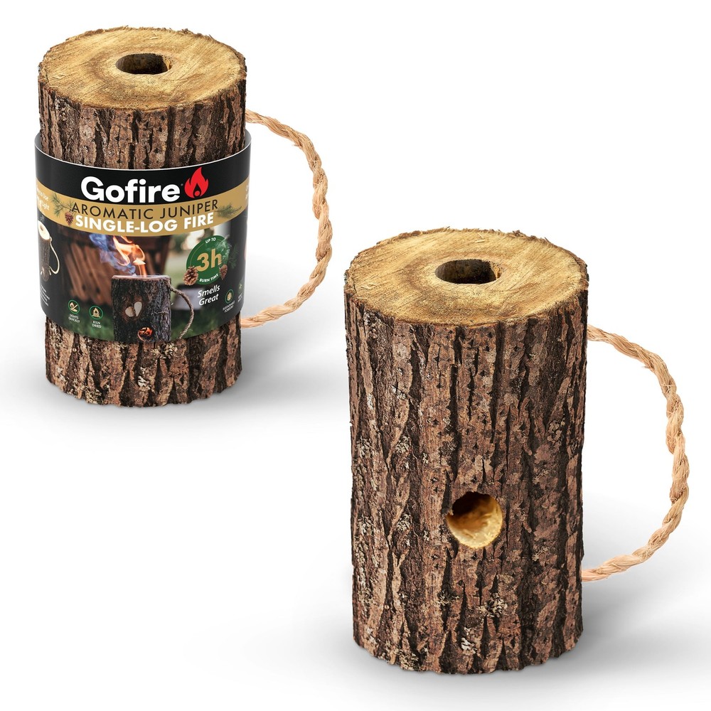 Single Log Self-Contained Easy-to-Light Pits Camping W/ All-Purpose Starter US