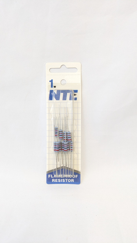 NTE Electronics 1 Watt 39 Ohm Resistor 2% Flame Proof 10 Pack, 1W039-10