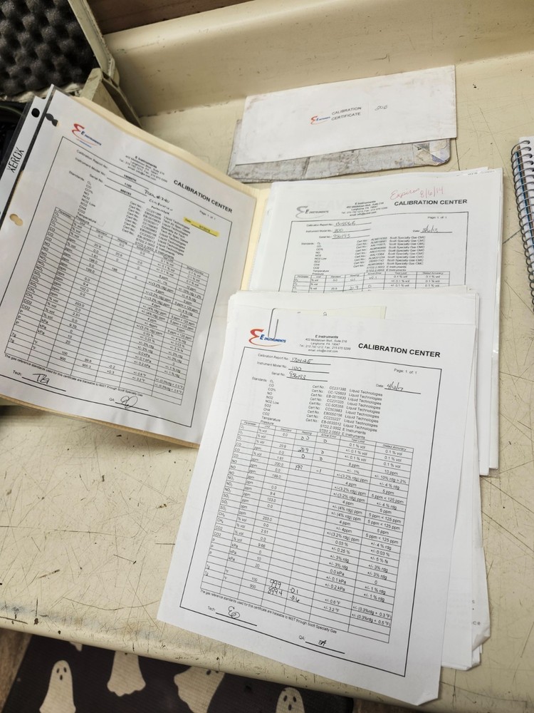 E Instruments 1100 Portable Combustion Gas Analyzer W/ Attachments (See Disc.)