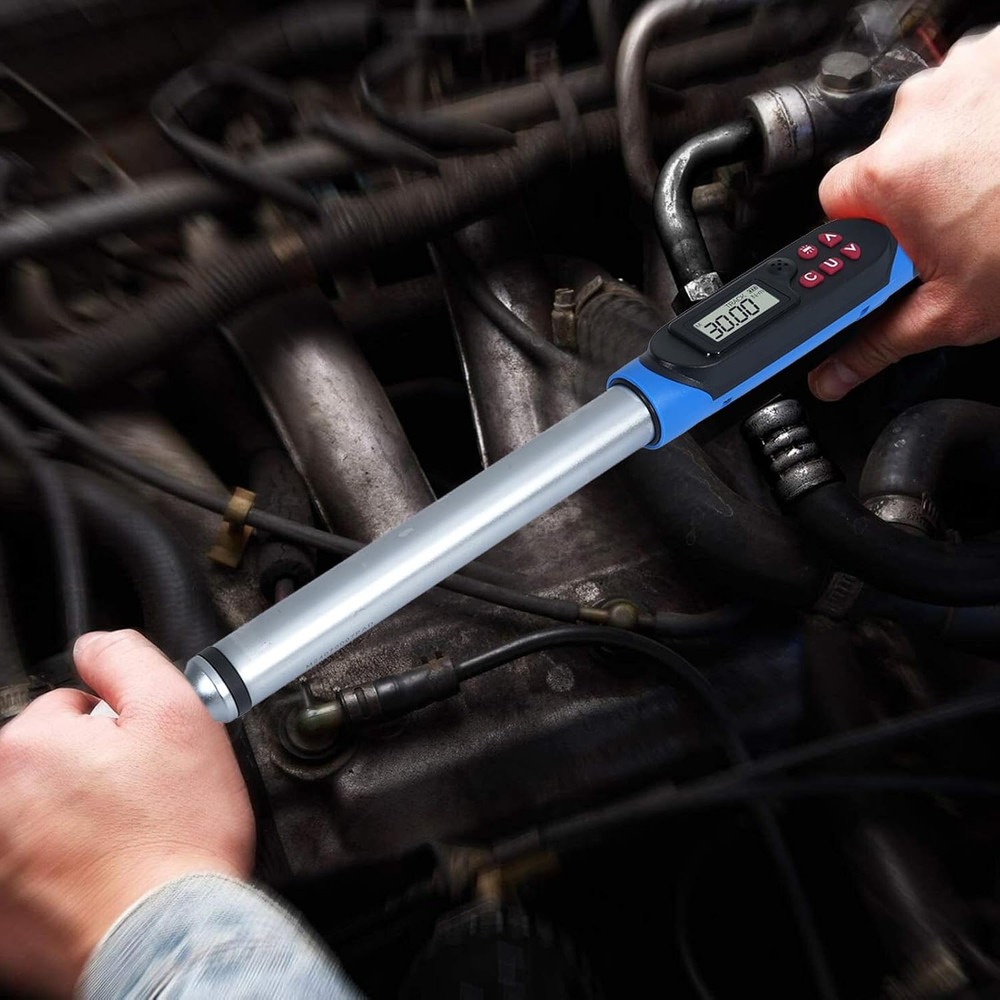 Digital Torque Wrench, Precision Tool with Data Logging, LED Warning Light, Buzz