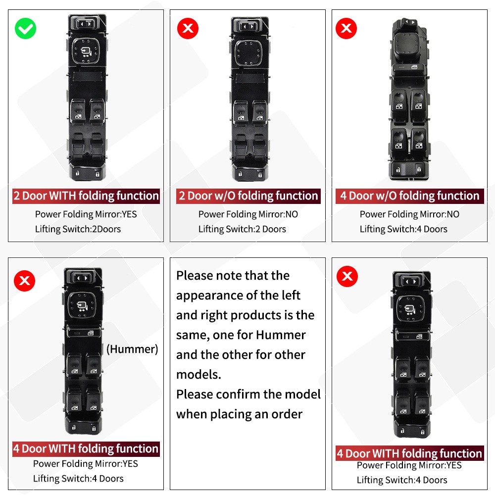 15883322 Driver Side Master Power Window Switch For Chevy GMC Silverado 03-07