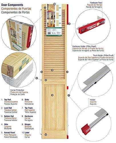" Closet Door, Bi-fold, 6-Panel Style Solid Wood () 80x36