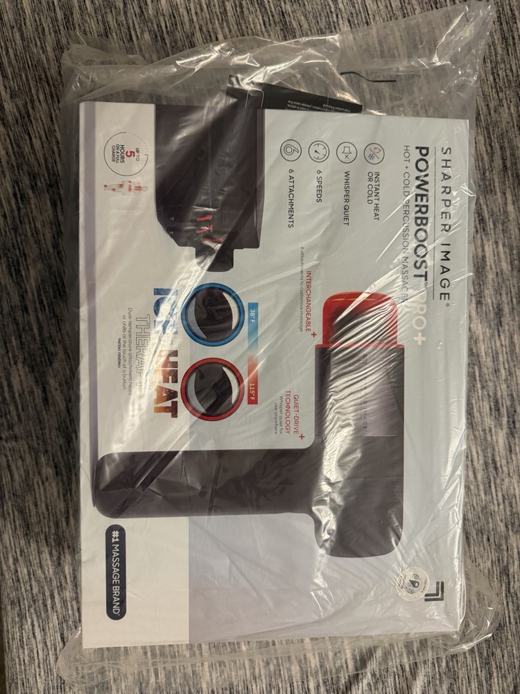 Sharper Image Powerboost Pro+ Massager Brand New With 6 Attachments