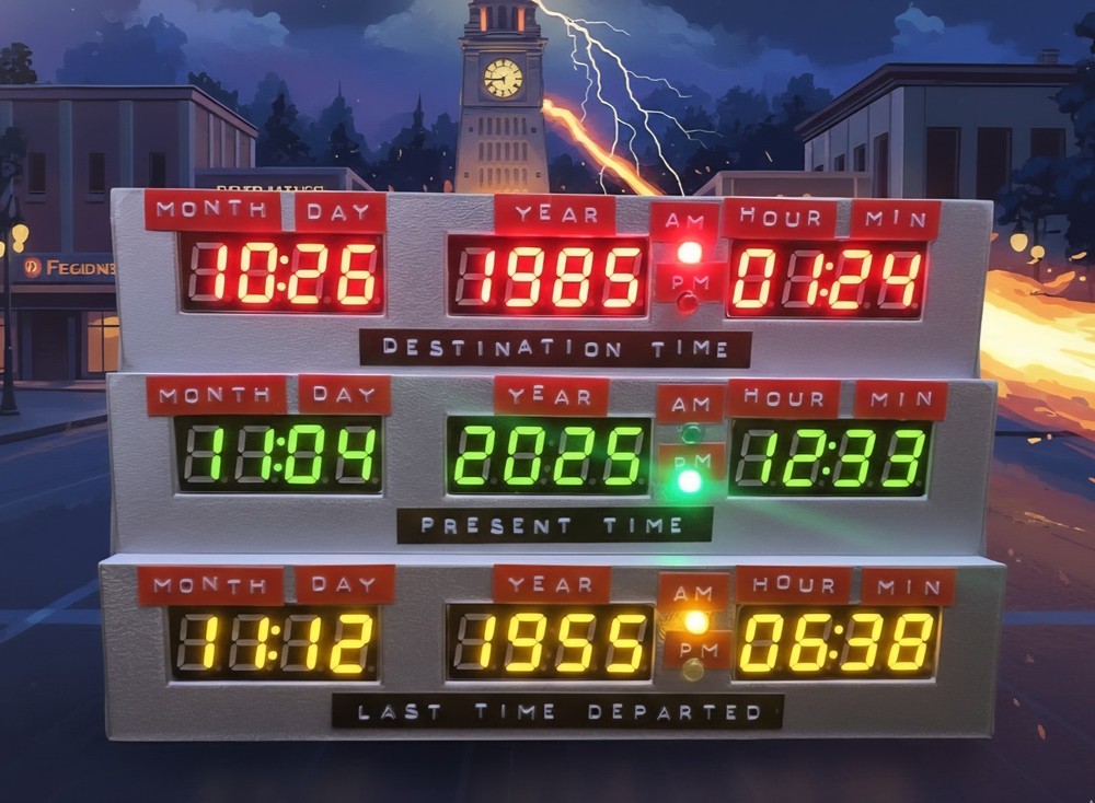 Back to the Future Time Circuit Clock V2 | WiFi or Standalone Smart Clock