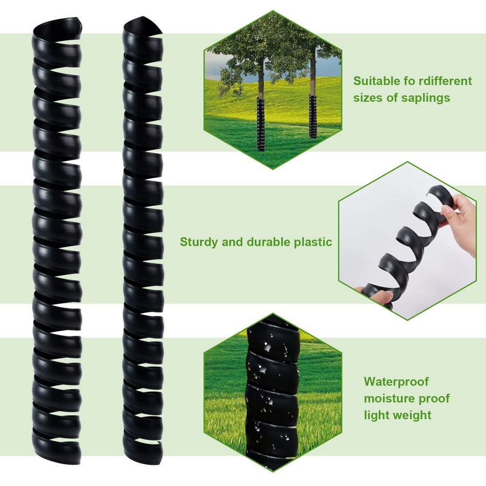 4 PCS Tree Trunk Protector 2 Size Plastic Spiral Tree Guard Tree Wrap Tree Bark
