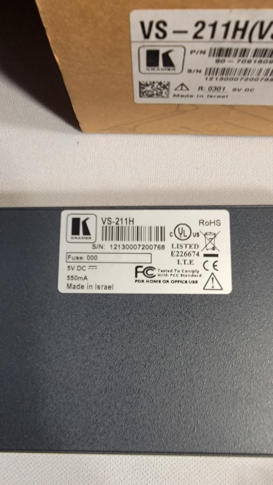 New Kramer Electronics HDMI Switch VS-211H k125