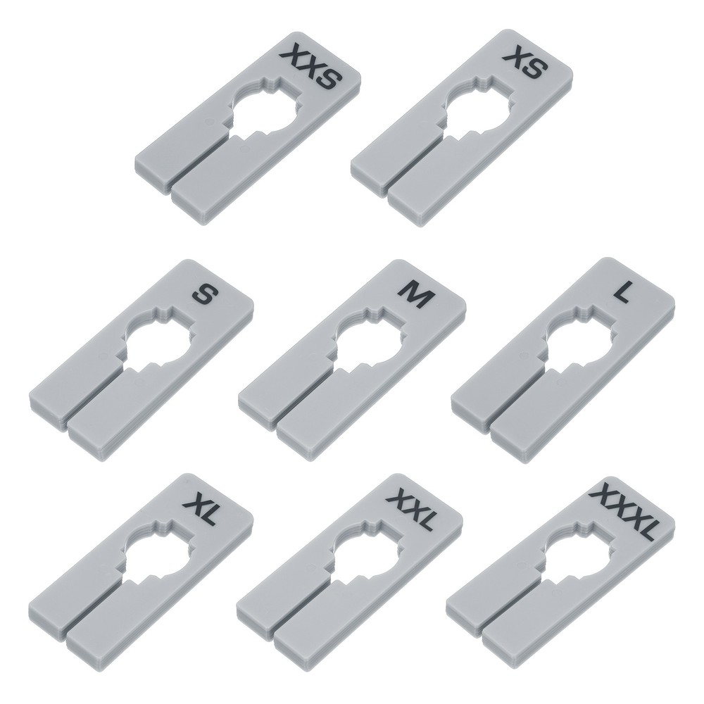 40 Pack Rectangle Clothes Dividers for Hanging Clothes 8 Sizes Grey