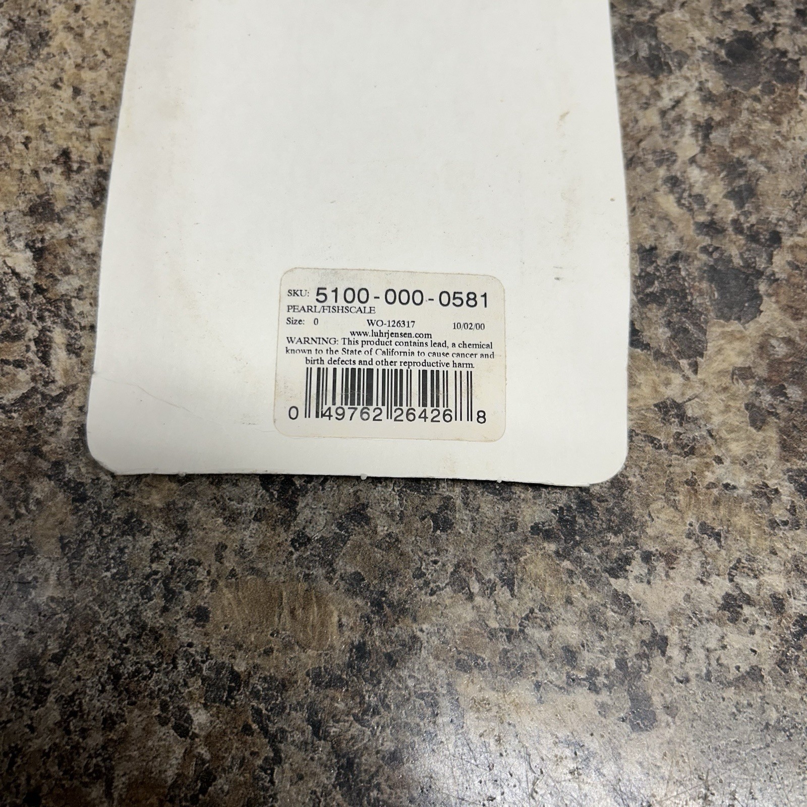 Vintage Luhr Jensen Dodger Size #0 Flasher New In Package Pearl Fishscale NOS