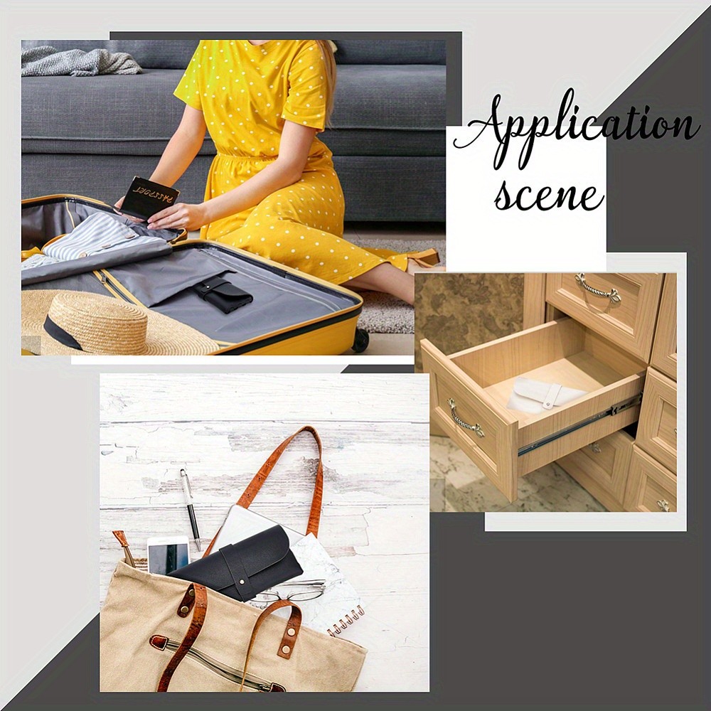 2pcs Glasses Case Smooth Surface Soft Material Wallet-style Design Sunglasses