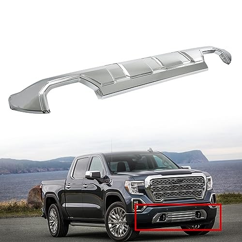Front Bumper Lower Valance Chrome Plastic Replacement for 2016-2019 Sierra