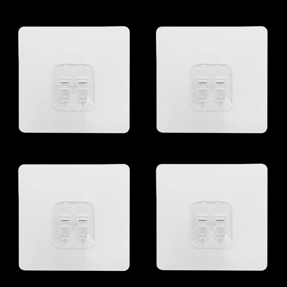 Alamic 4 Pack Shower Caddy Adhesive Sticker Hook Mount for Shower Caddy Baske...
