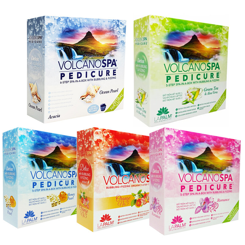 La Palm Volcano Spa Pedicure 5-Step in A Box Kit - Difference Scents to Choose