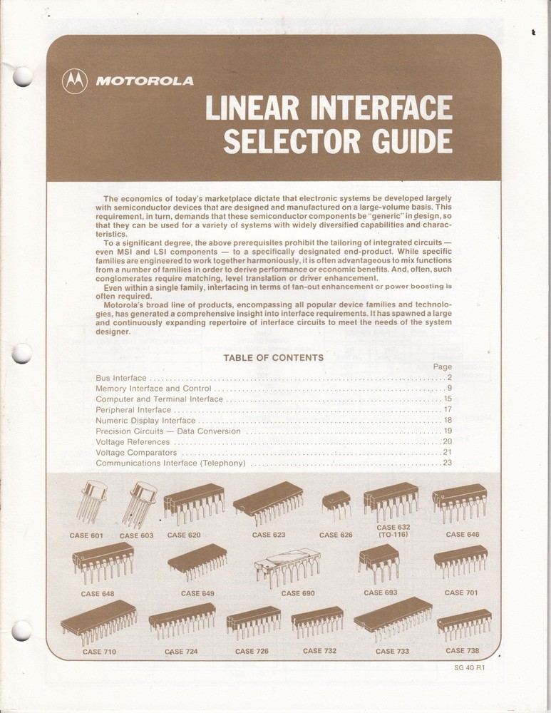 Motorola  Interface ICs Selector Guide 24 pages / t3