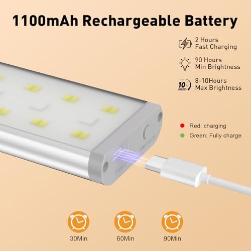 Under Cabinet Lighting,Rechargeable Motion Sensor Light Indoor Night Lights