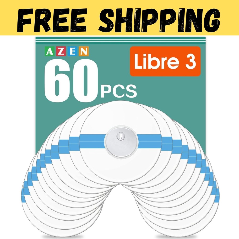 60 Pack Freestyle Sensor Covers for Libre 2/3,Waterproof Sensor Patches,Adhesive