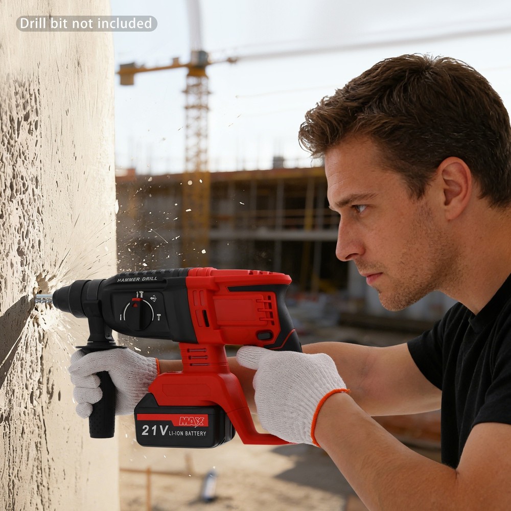 Hammer Drill Battery-powered Hammer Drill With 4 Modes Modern Hammer Drill