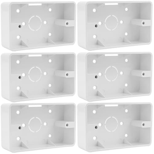 6 Pcs Electrical Box, Switch Outlet Box, Single Gang Electrical Box, 2-Position