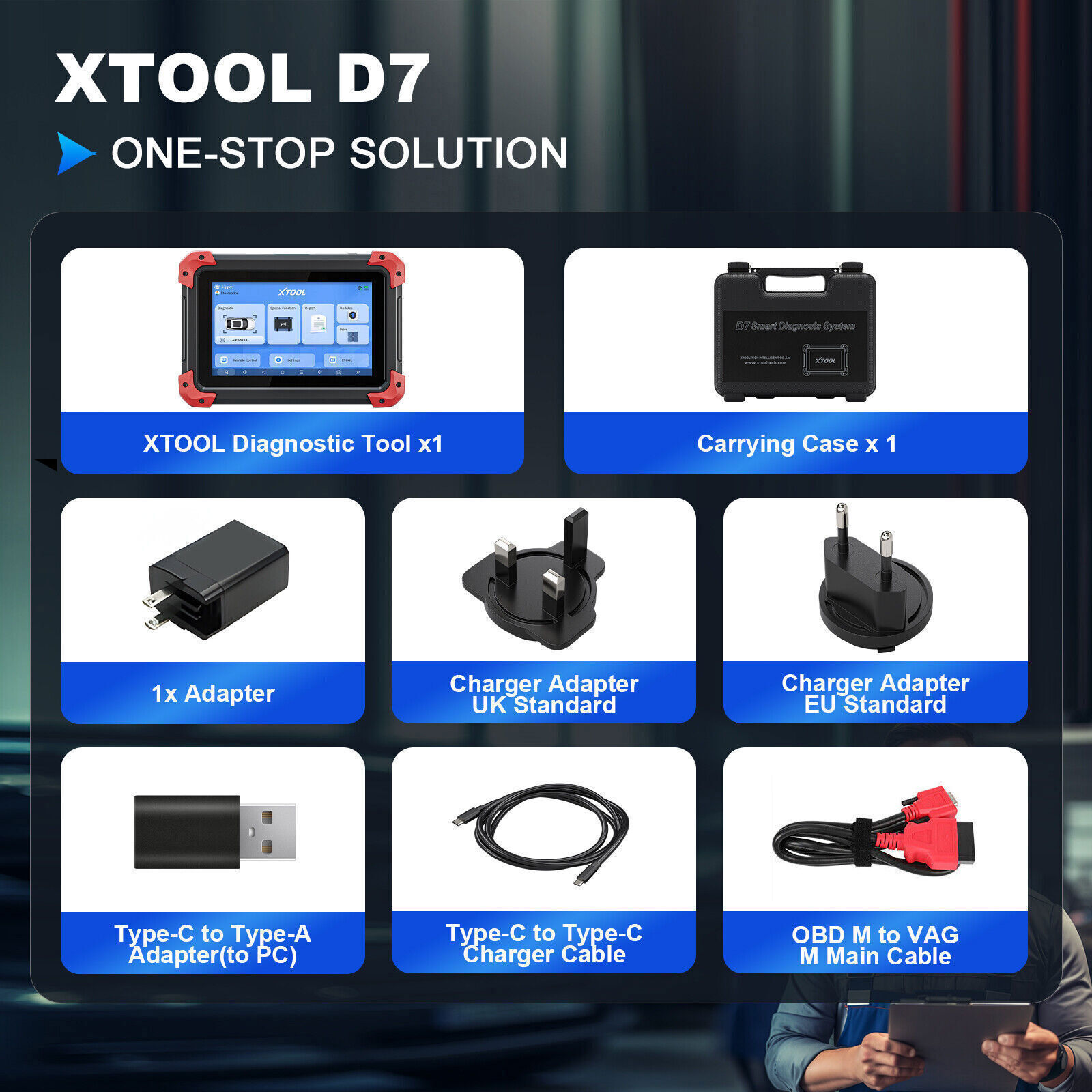 2025 XTOOL D7 Car Bidirectional Scanner Full Diagnostic Coding Key Programmer
