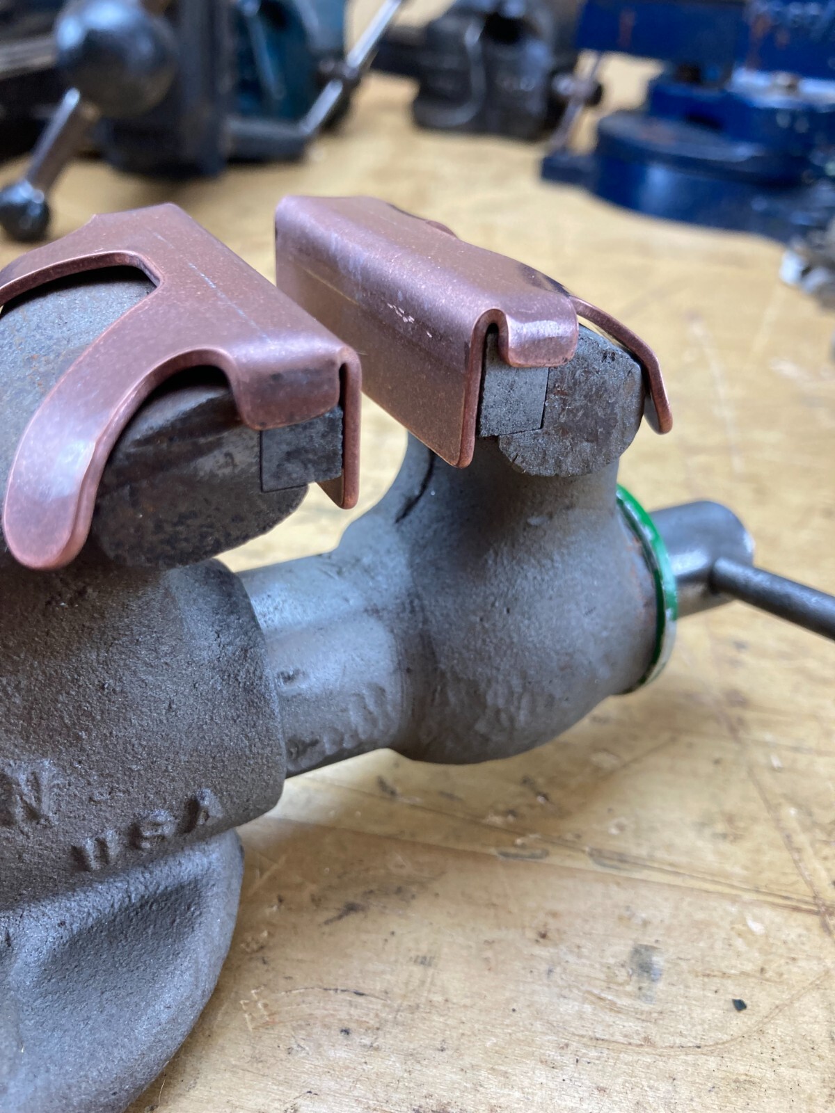 Baby Wilton 2 Bench Vise Copper Aluminum Soft Jaws Caps