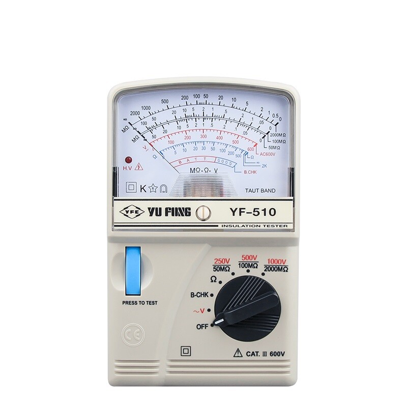 TENMARS YF-510 Pointer Type High Resistance Meter Insulation Tester 0~600V