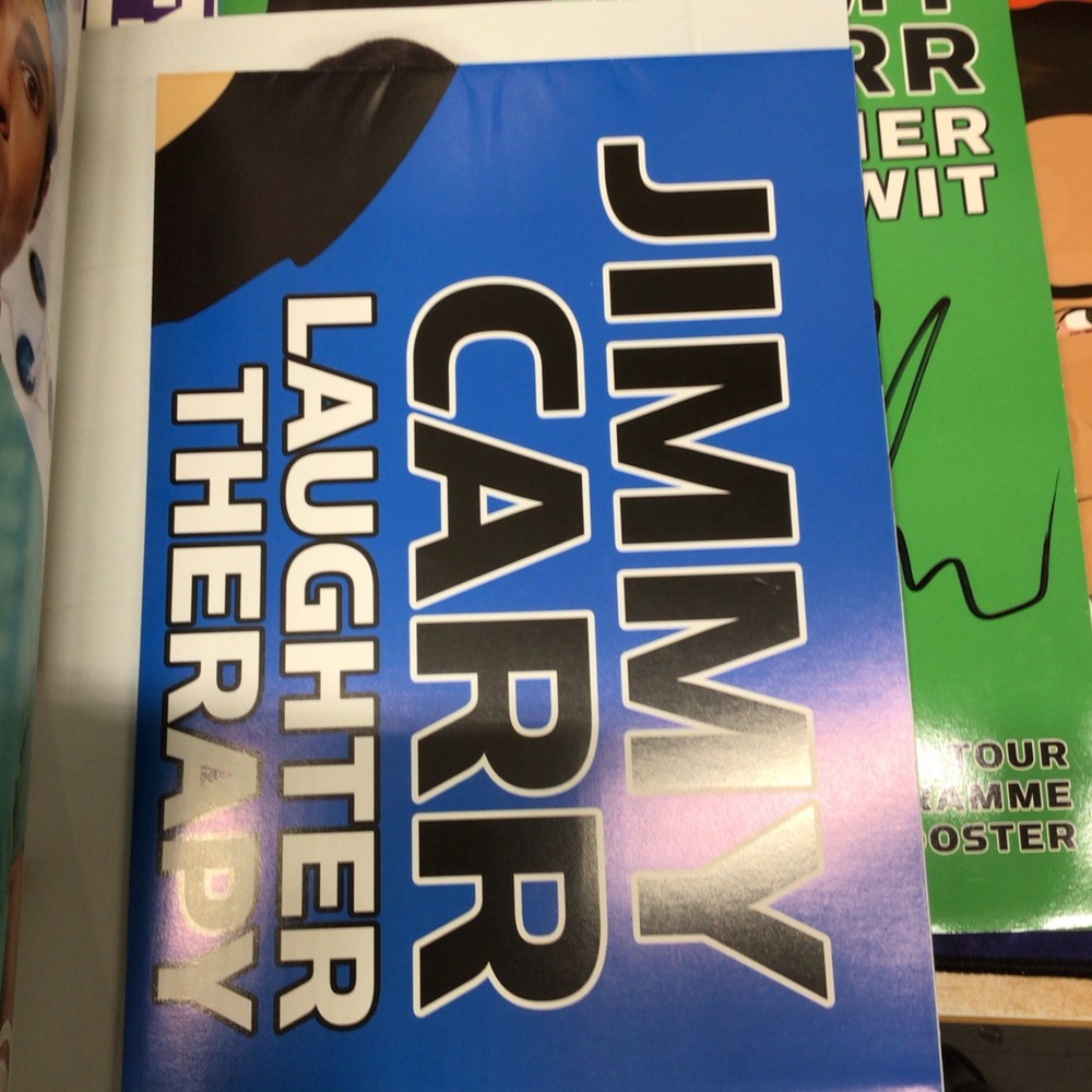 Jimmy Carr 5 Tour Programmes Set with Posters ( 3 signed programmes, 2 unsigned)